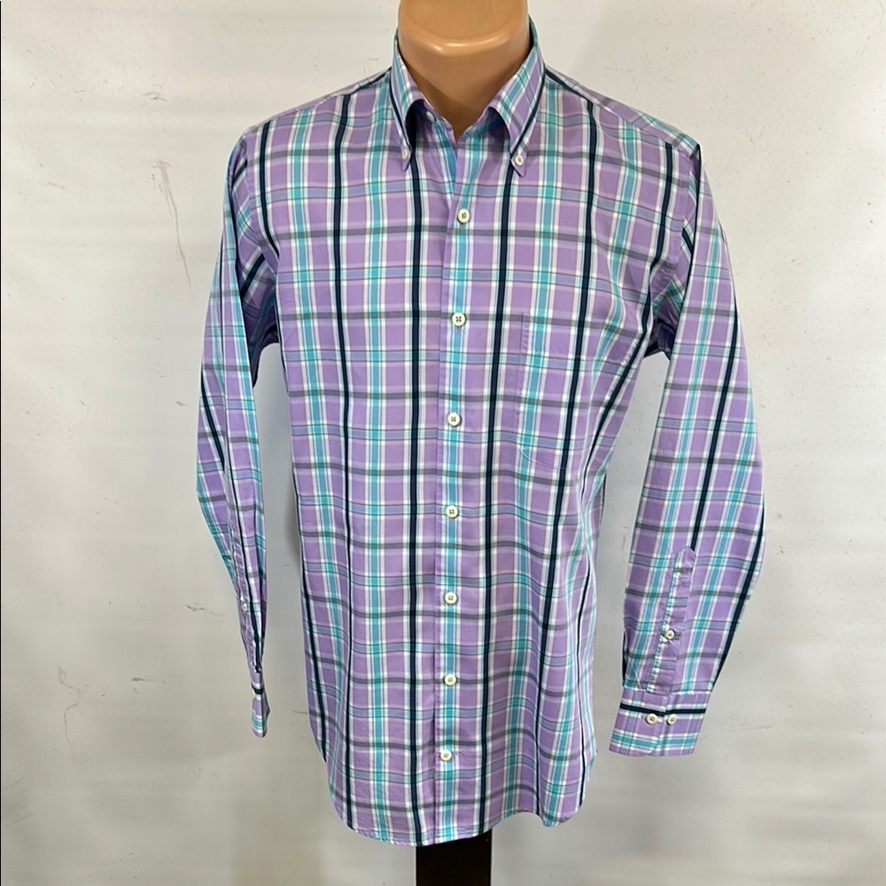 Peter Millar long sleeve button down collar shirt.  S